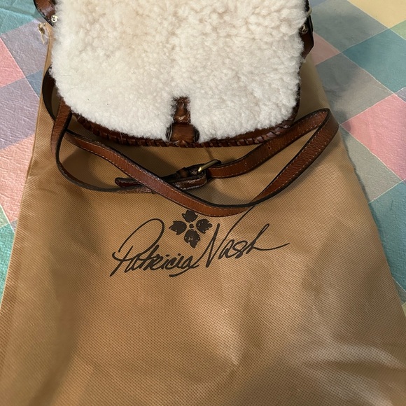 Patricia Nash Cream and Brown Crossbody Bag - Picture 1 of 11